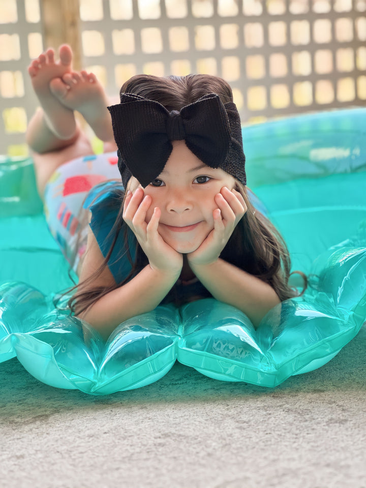 Ribbed Crinkled Swim Mini Headwraps