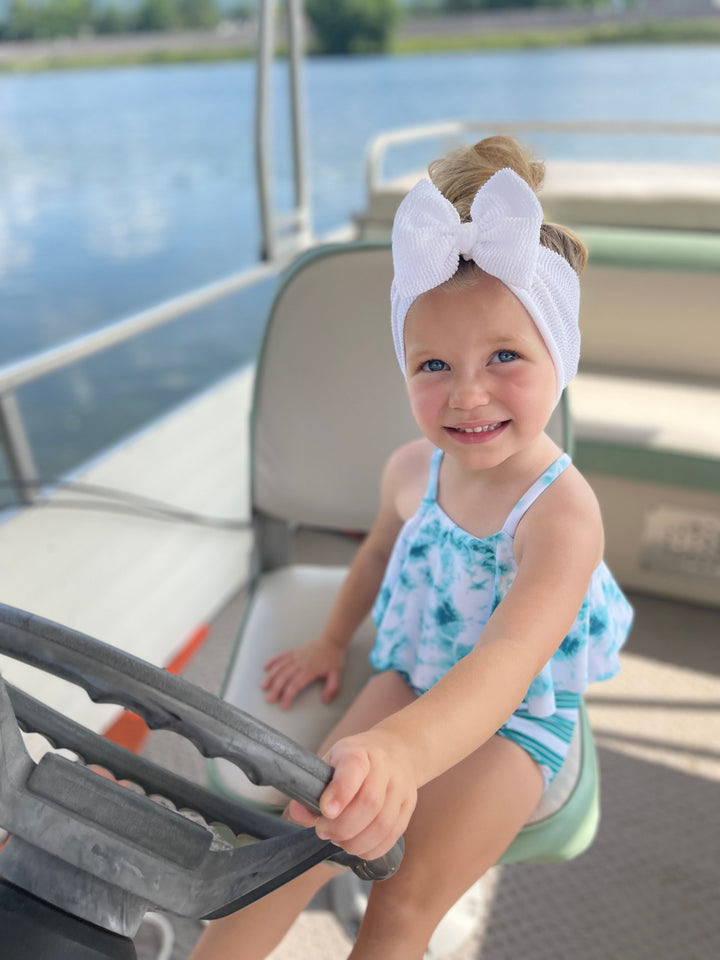 Ribbed Crinkled Swim Mini Headwraps
