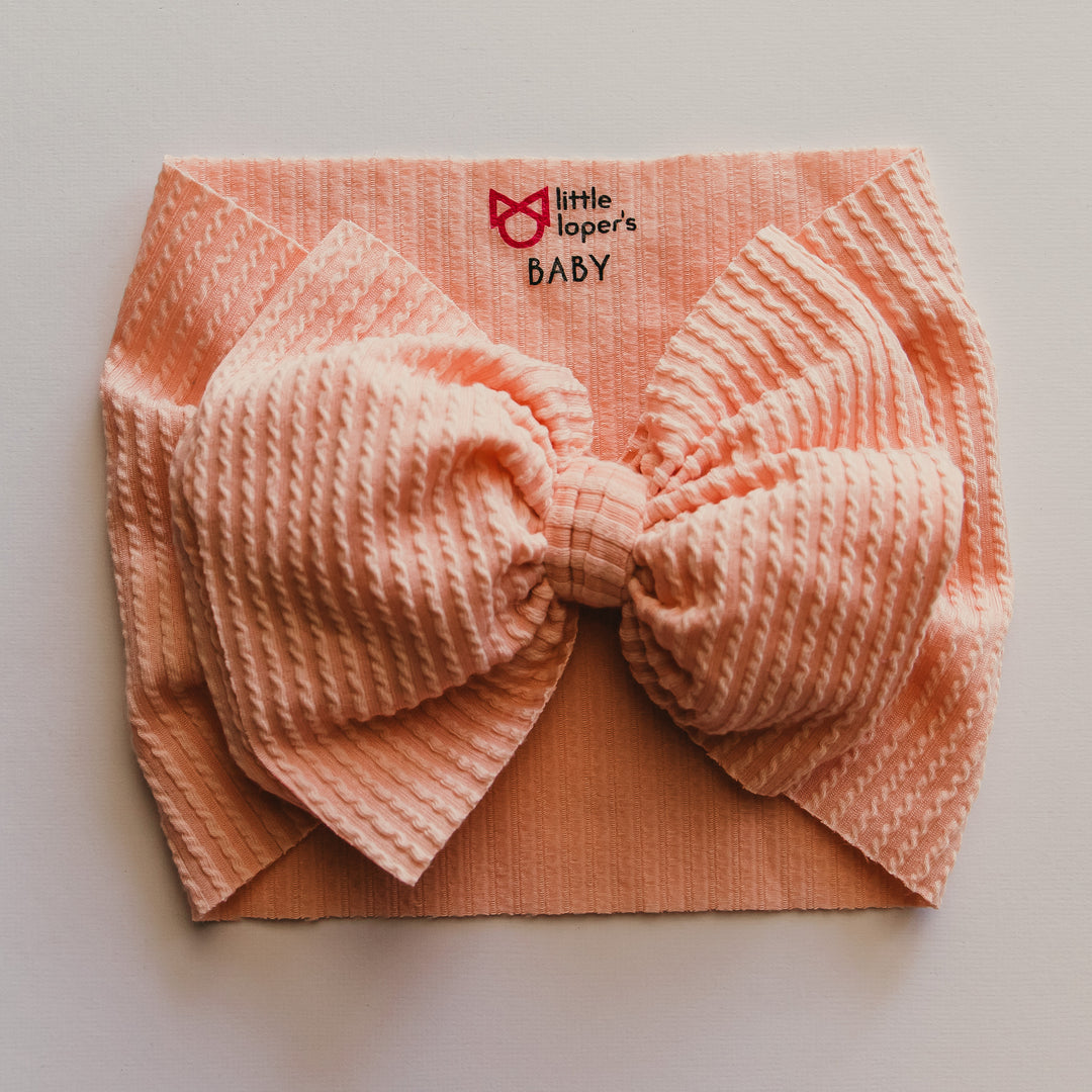 Ribbed Peach Headwrap