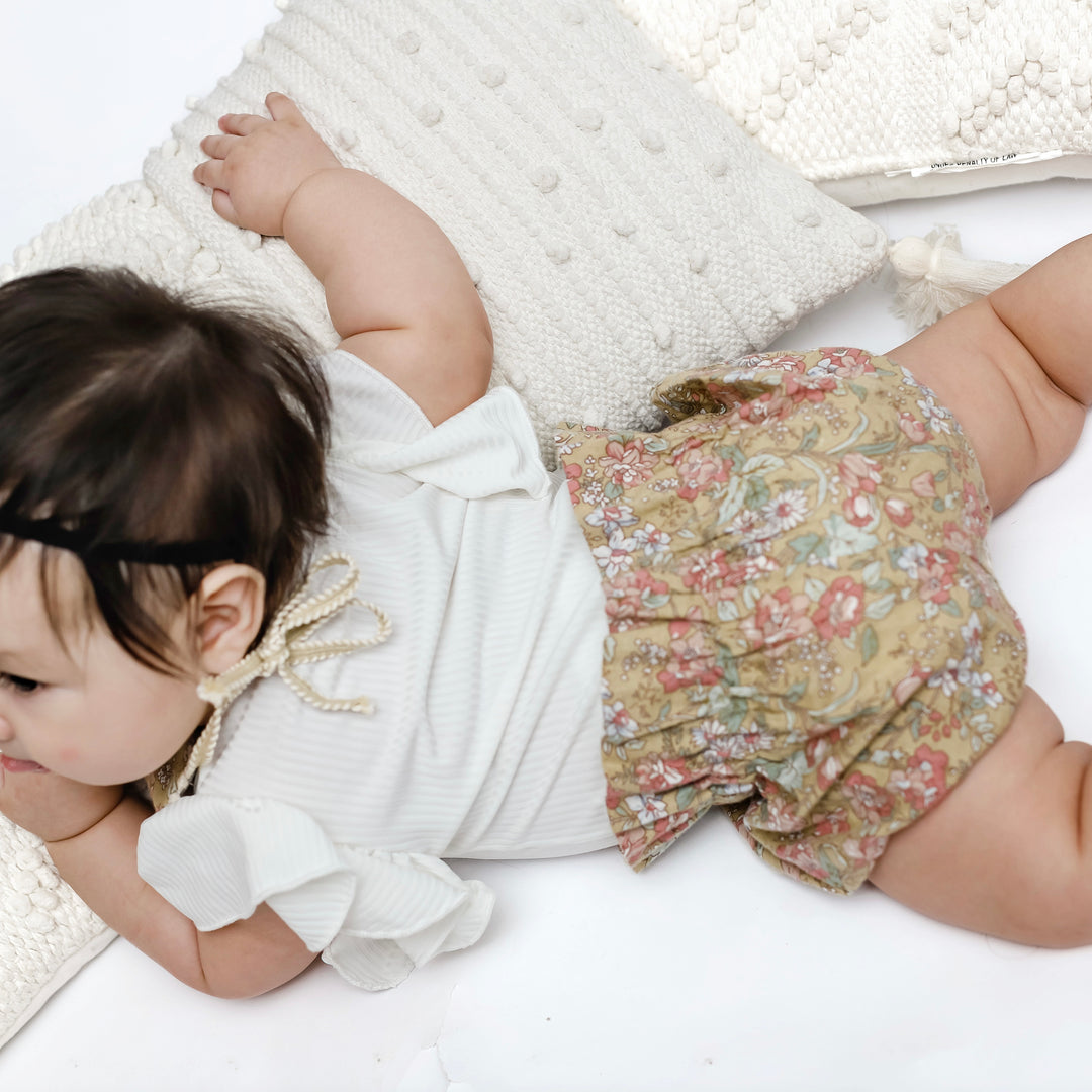 Tan Floral Bloomers