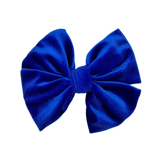 Summer Velvet Fancy Butterfly Bow - Marino