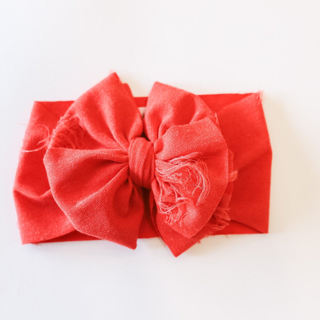 Red Apple Distressed Messy Headwrap
