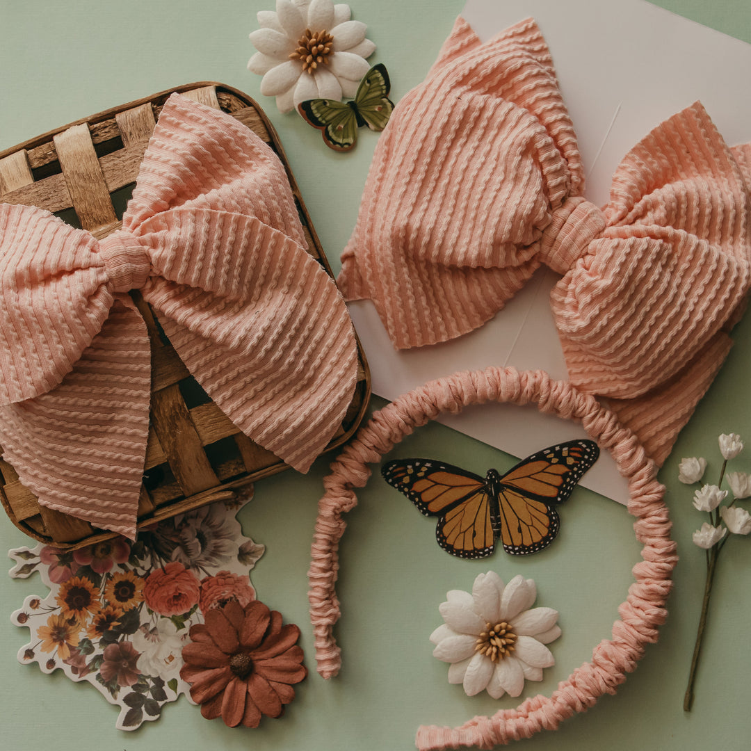 Ribbed Peach Headwrap