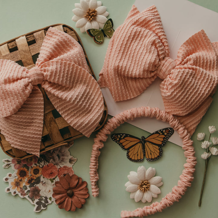 Ribbed Peach Headwrap