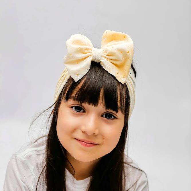 Yellow Eyelet Headwrap