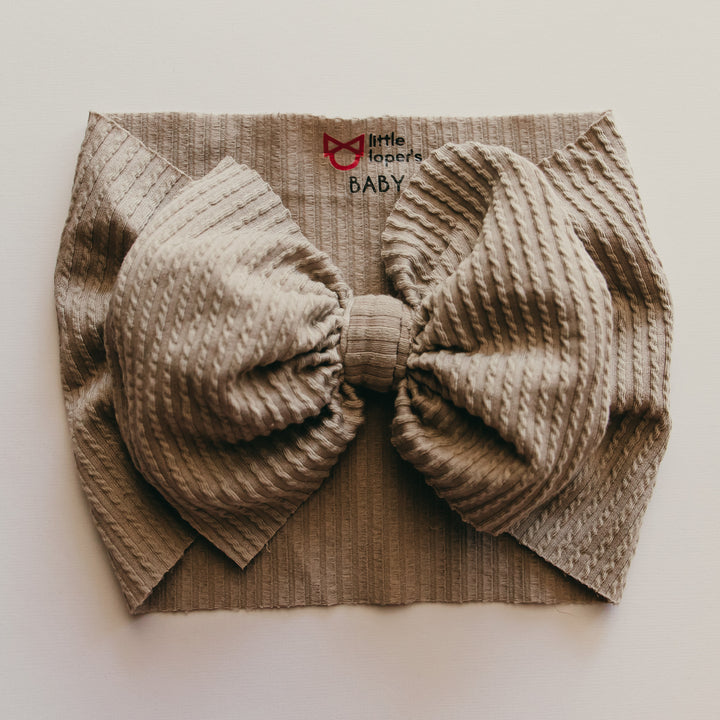 Ribbed Taupe Headwrap