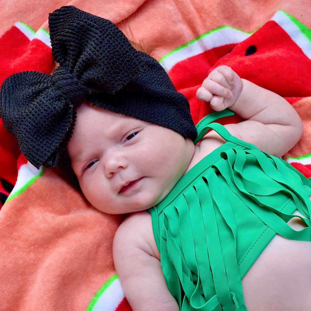 Ribbed Crinkled Swim Mini Headwraps