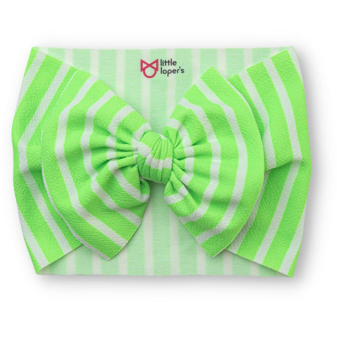 Neon Lime Stripes Headwrap