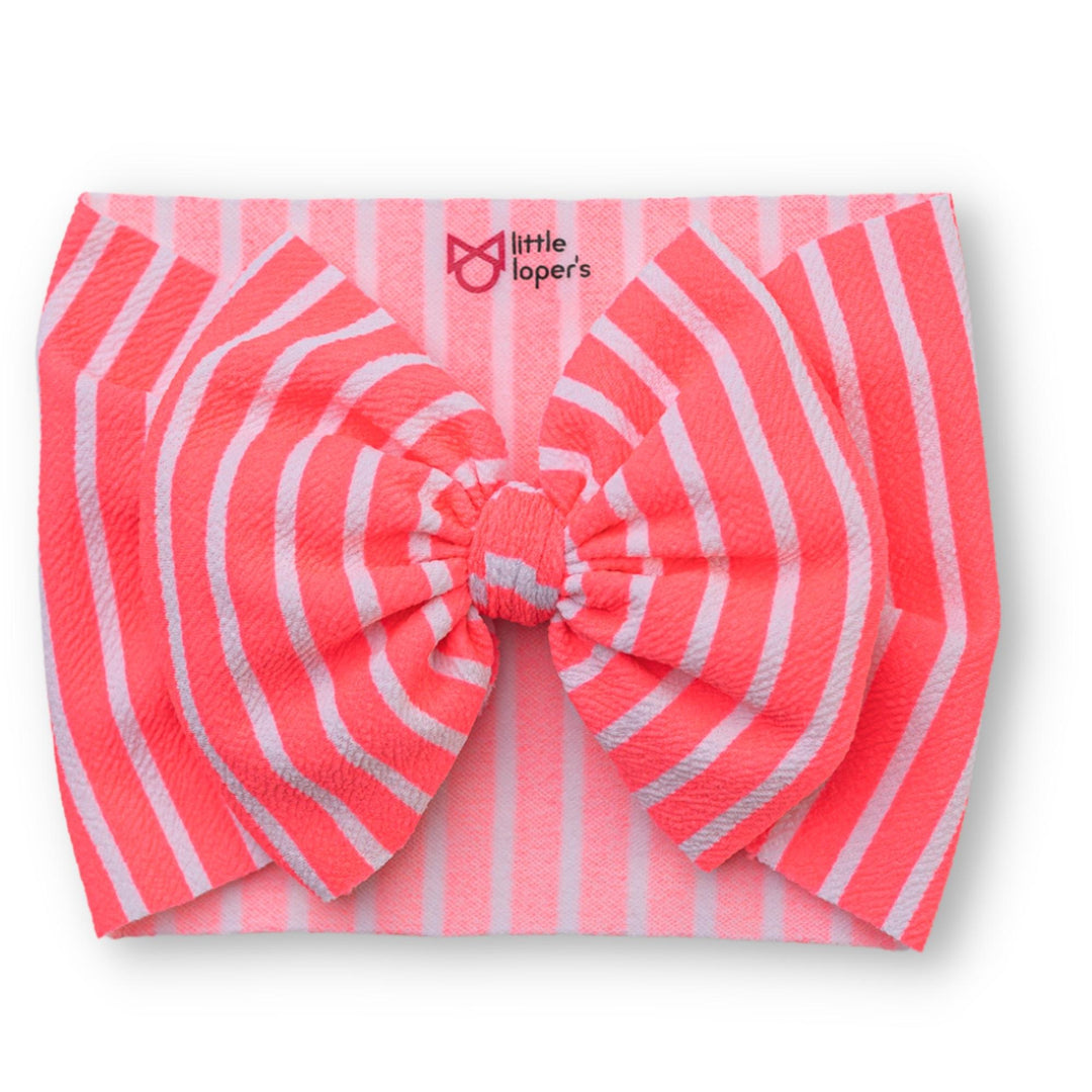 Neon Pink Stripes Headwrap