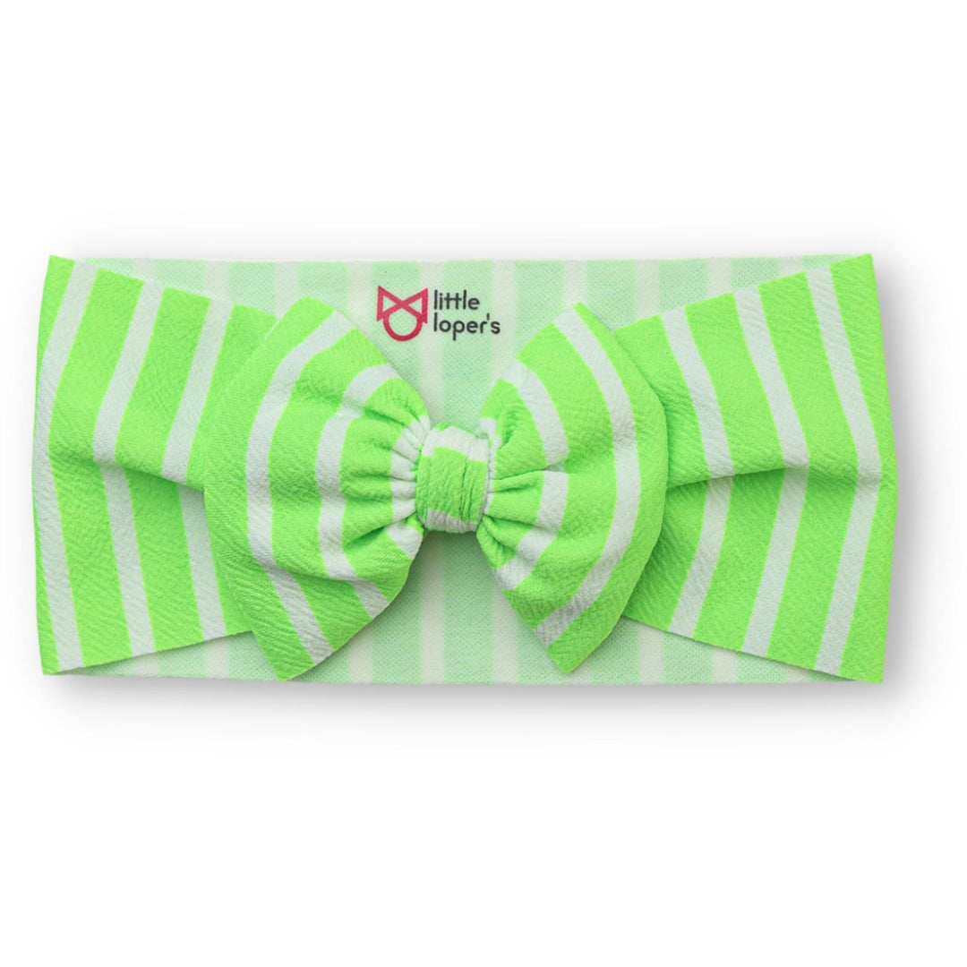 Neon Lime Stripes Headwrap