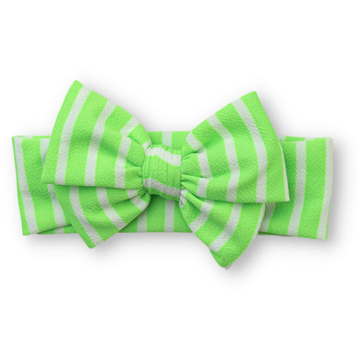 Neon Lime Stripes Headwrap