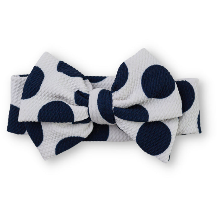 Og Off White Navy Polka Dots Headwrap