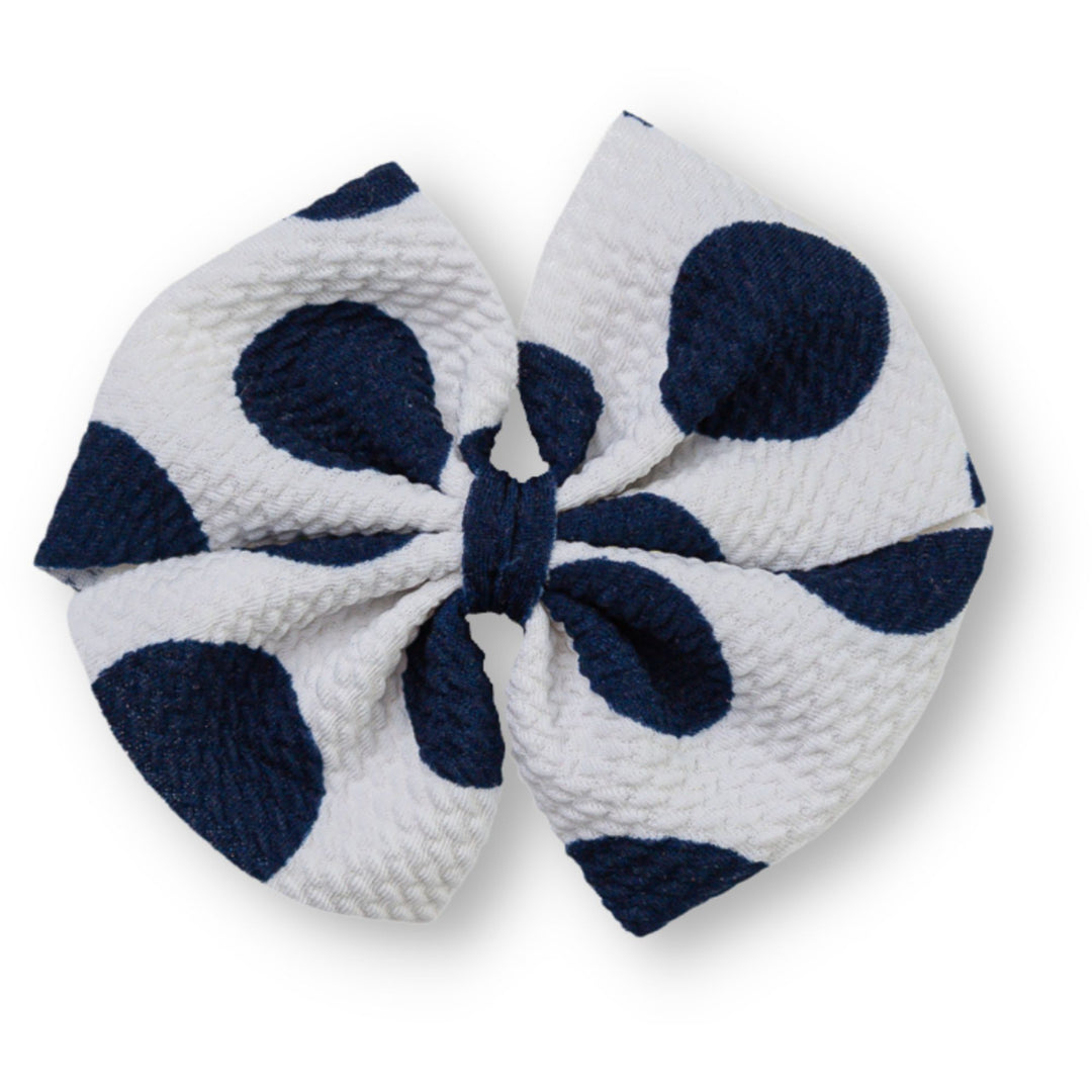 Og Off White Navy Polka Dots Butterfly and Dainty