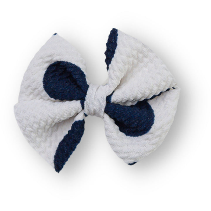 Og Off White Navy Polka Dots Butterfly and Dainty