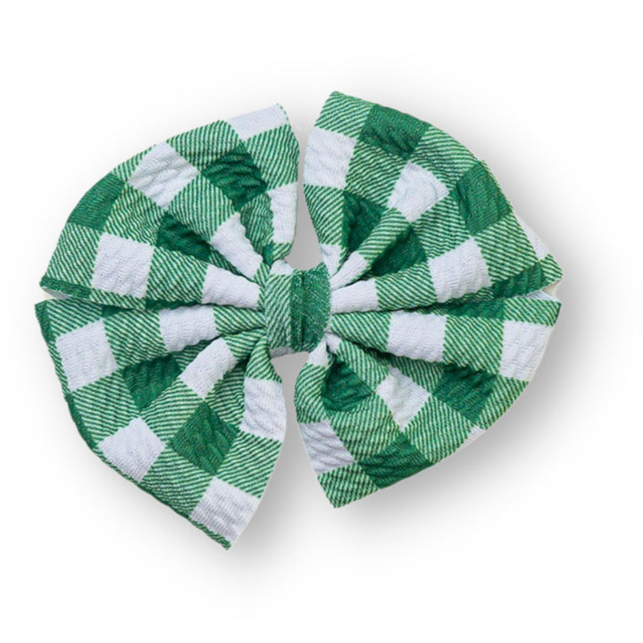 Green Gingham Butterfly and Dainty