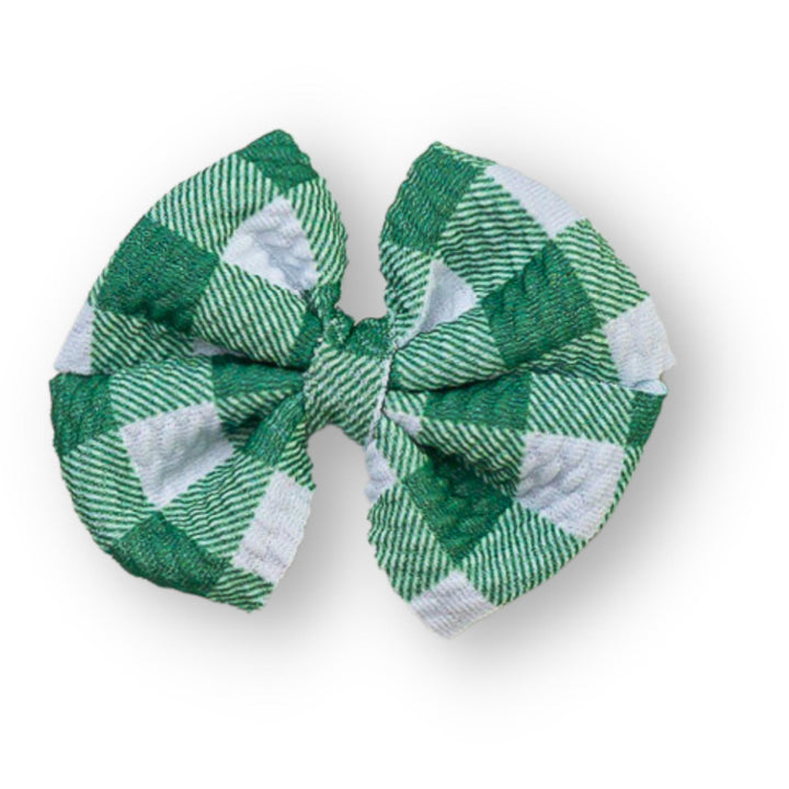 Green Gingham Butterfly and Dainty