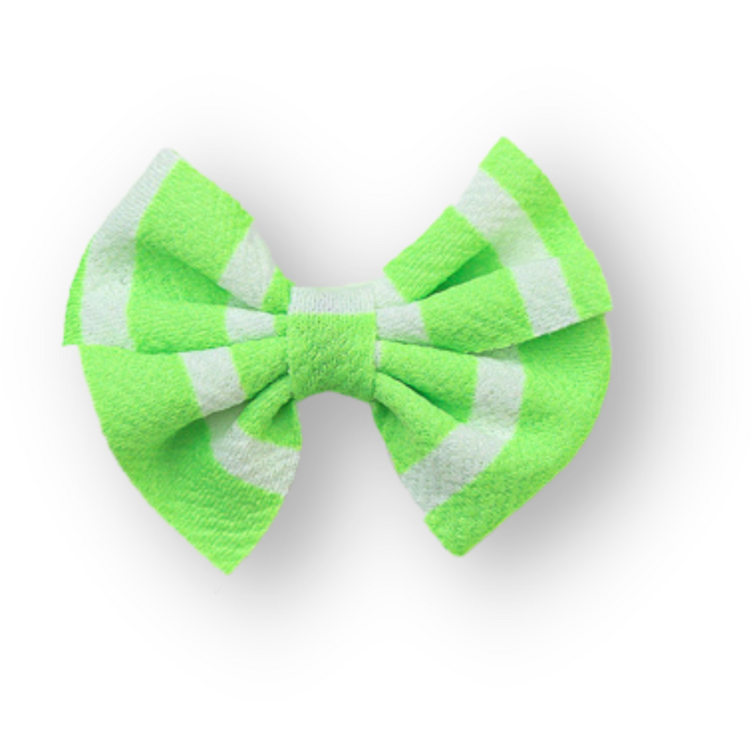 Neon Lime Stripes Butterfly and Dainty