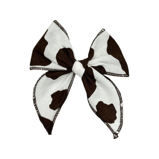 Swanky Bow - Brown Cow Print