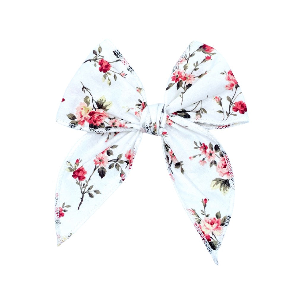 Swanky Bow - Ivory Floral
