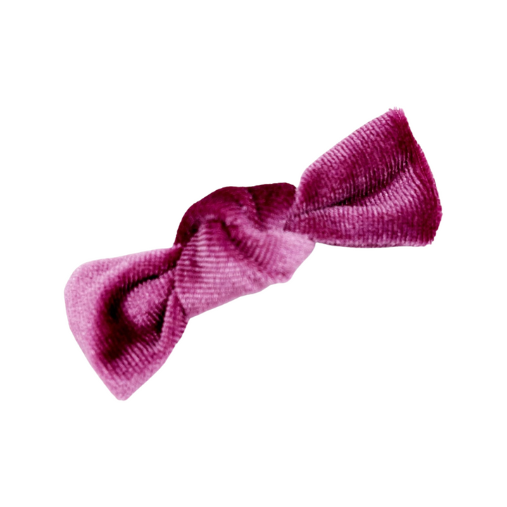 LITTLE KNOTTY BOW VELVET NUDE NYLON