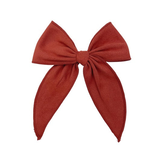 Swanky Bow - Suede Rust