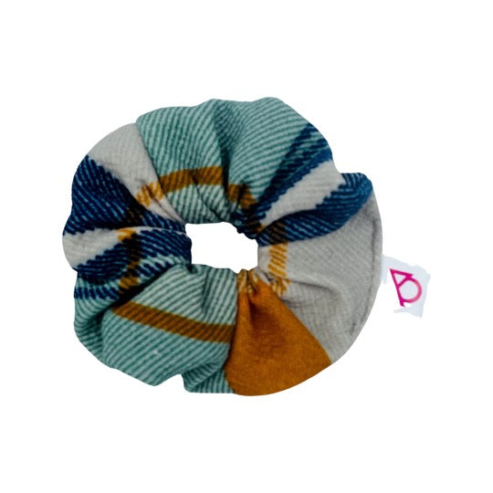 Green Plaid Scrunchie