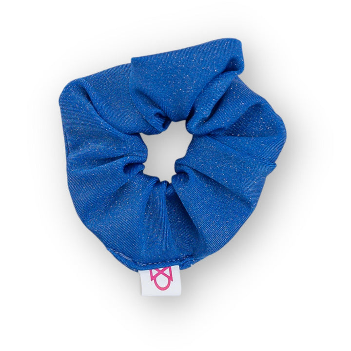 Glittery Blue Scrunchie