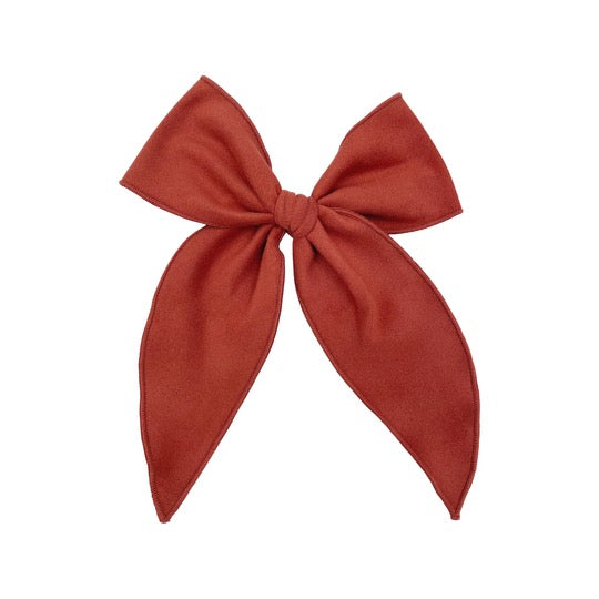 Swanky Bow - Suede Rust