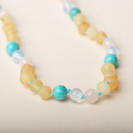 Baltic Amber Teething & Pain Jewelry in 'Tiffany'