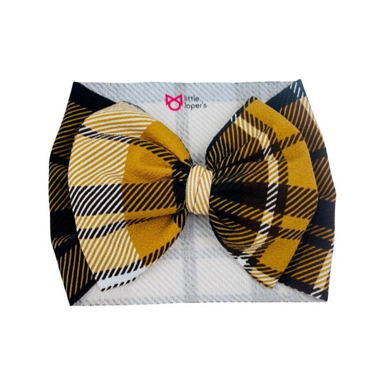 Caramel Winter Plaid Headwrap