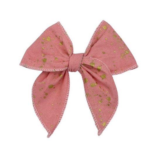 Swanky Bow - Pink Gold Splatter