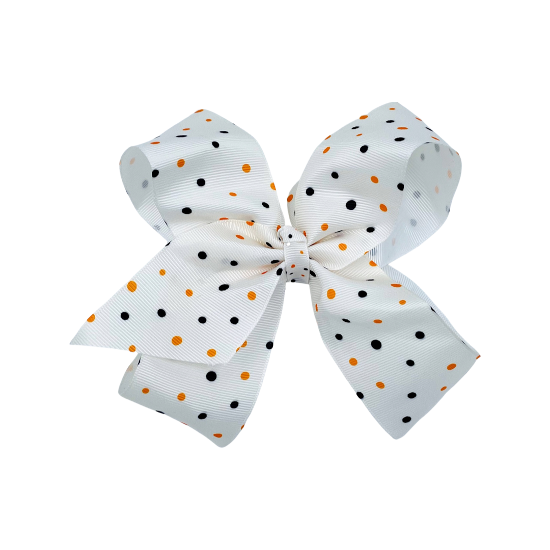 NUDE NYLON HALLOWEEN RIBBON BOWS 4 INCH