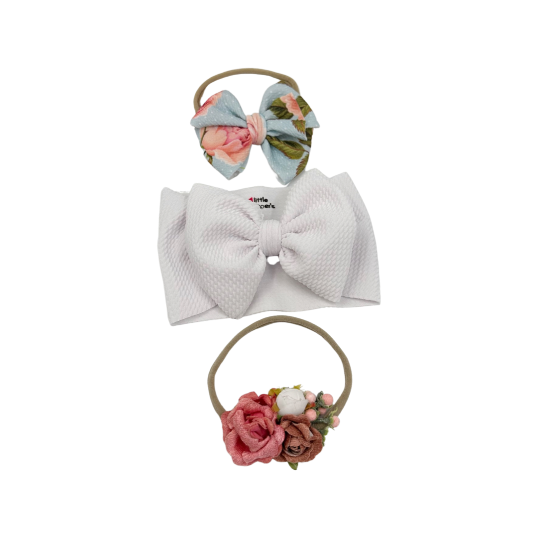 Mothers Garden Newborn Deluxe Bow Set