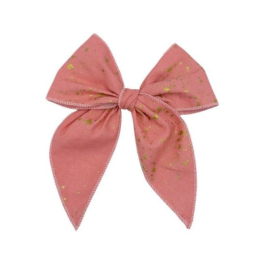 Swanky Bow - Pink Gold Splatter