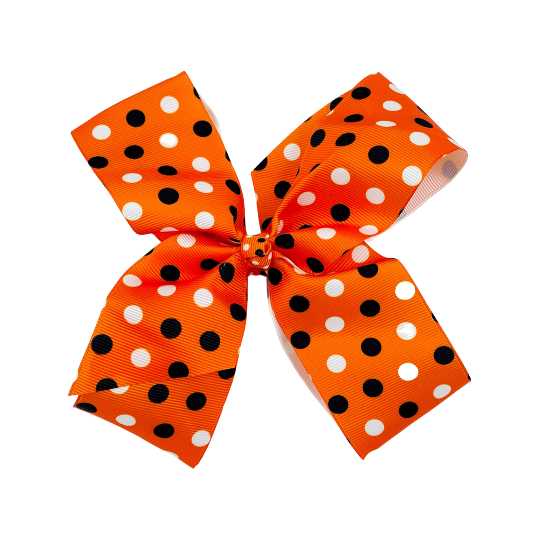 NUDE NYLON HALLOWEEN RIBBON BOWS 6 INCH