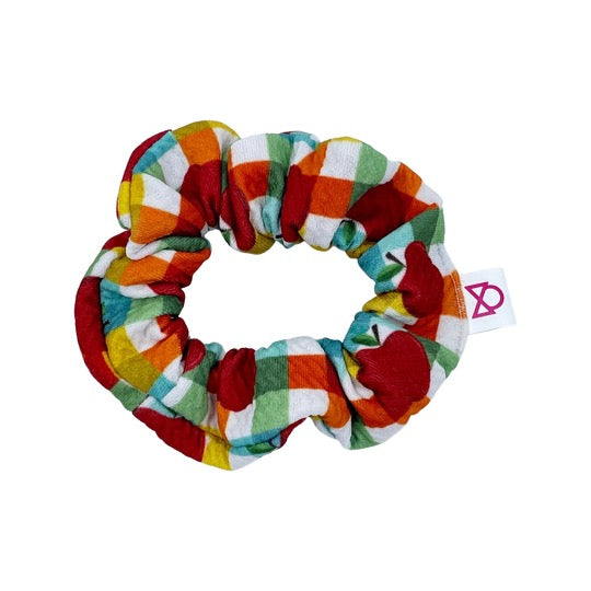 Apple Plaid Scrunchie
