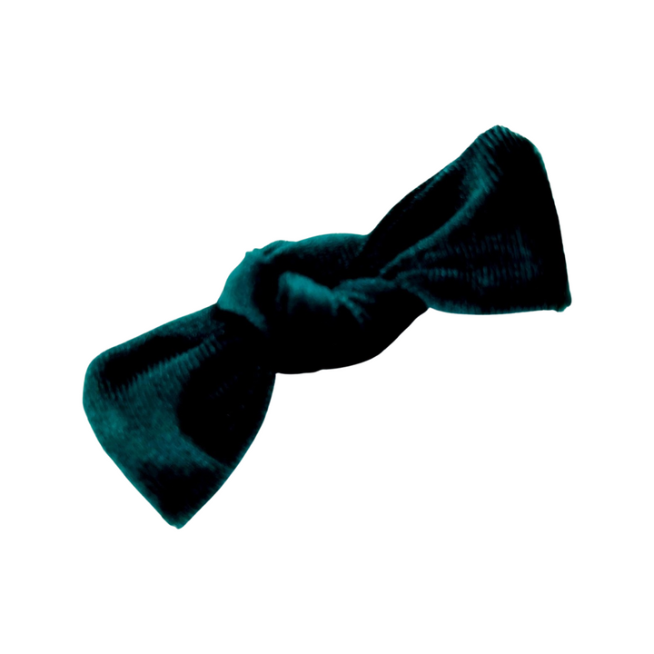 LITTLE KNOTTY BOW VELVET NUDE NYLON