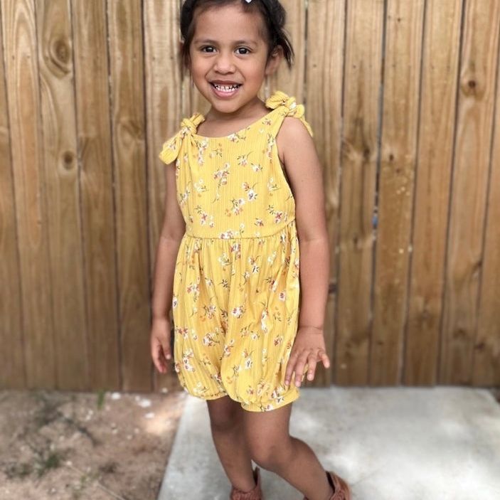Yellow Floral Bubble Romper