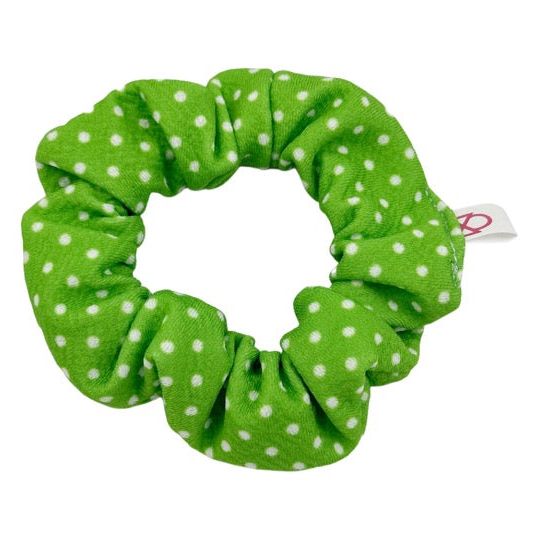 Green Dotty Scrunchie