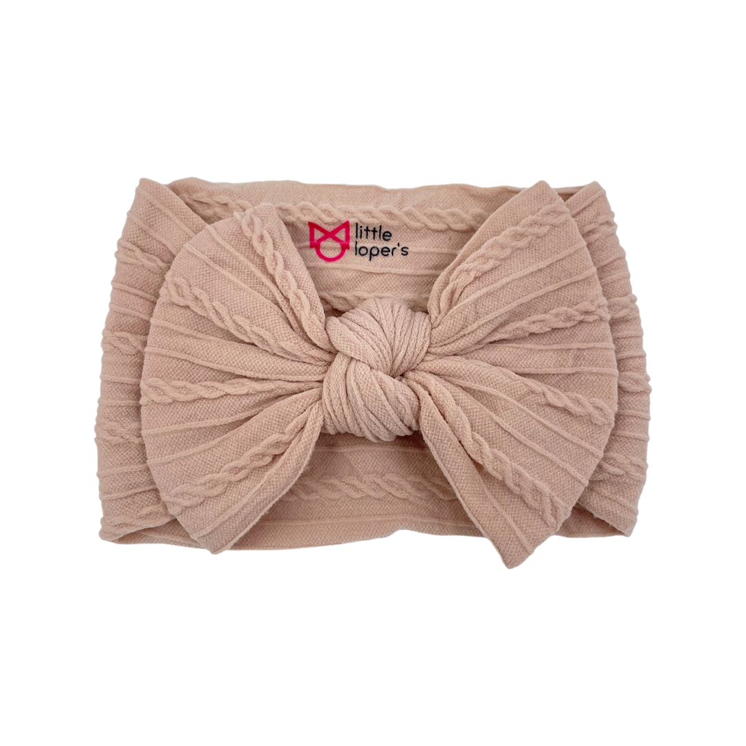 Cable Knit Knot Bows