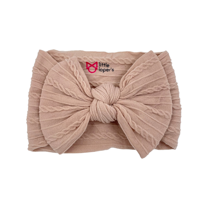 Cable Knit Knot Bows