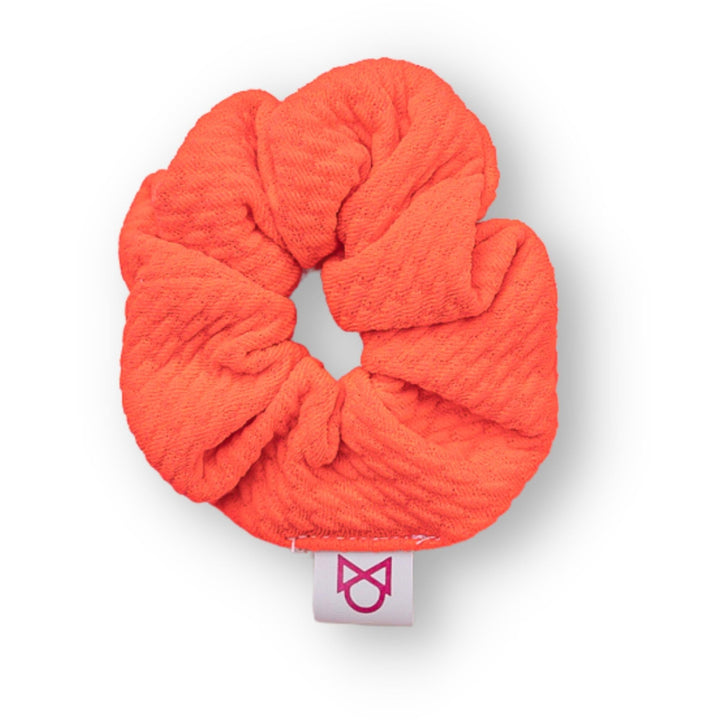 Neon Coral Scrunchie