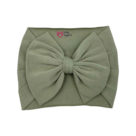 Organic Knit Olive Green Headwrap