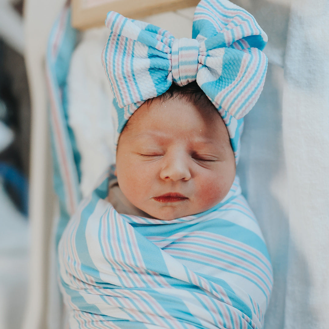 Hospital Stripes Swaddle Blanket Set