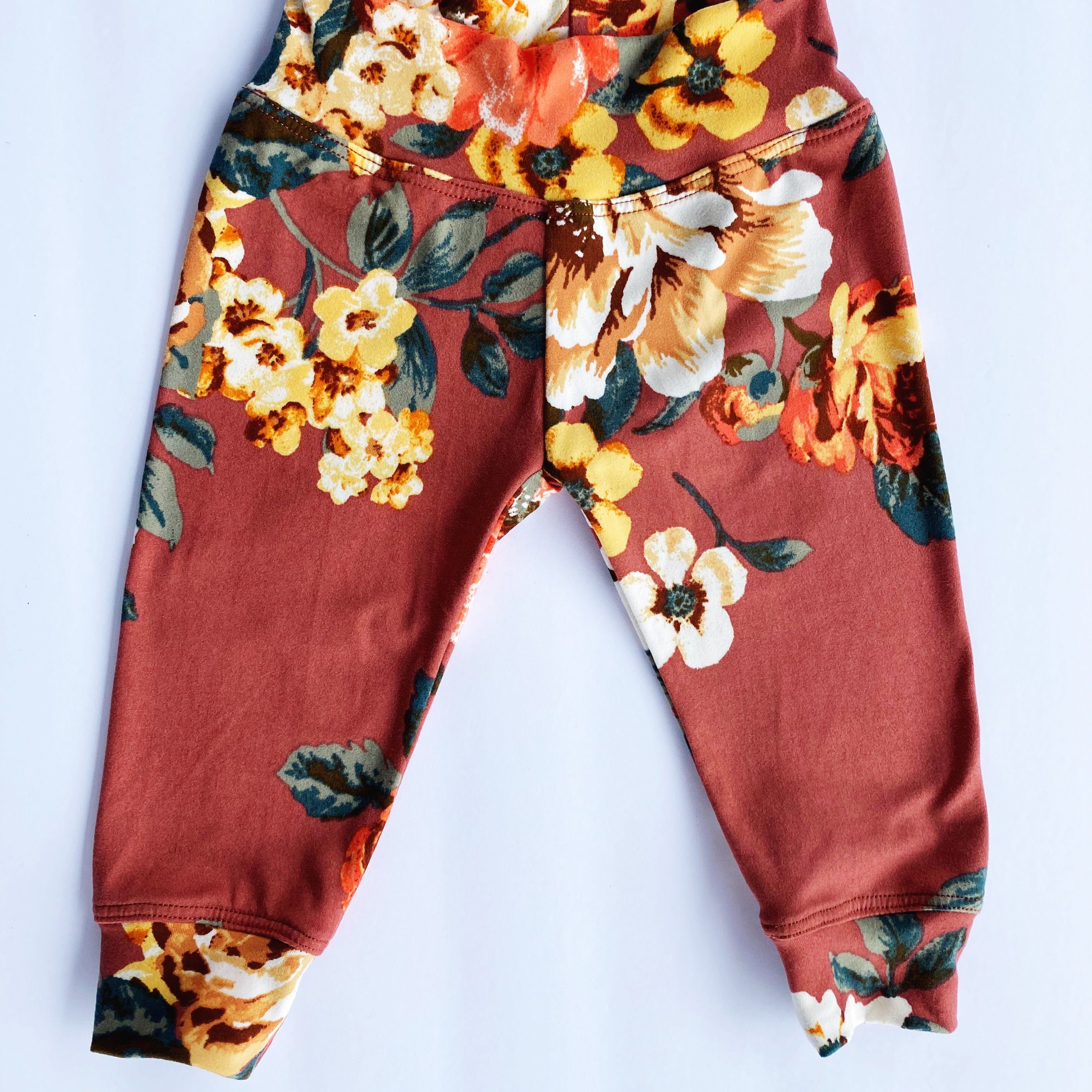 Mauve Floral Leggings