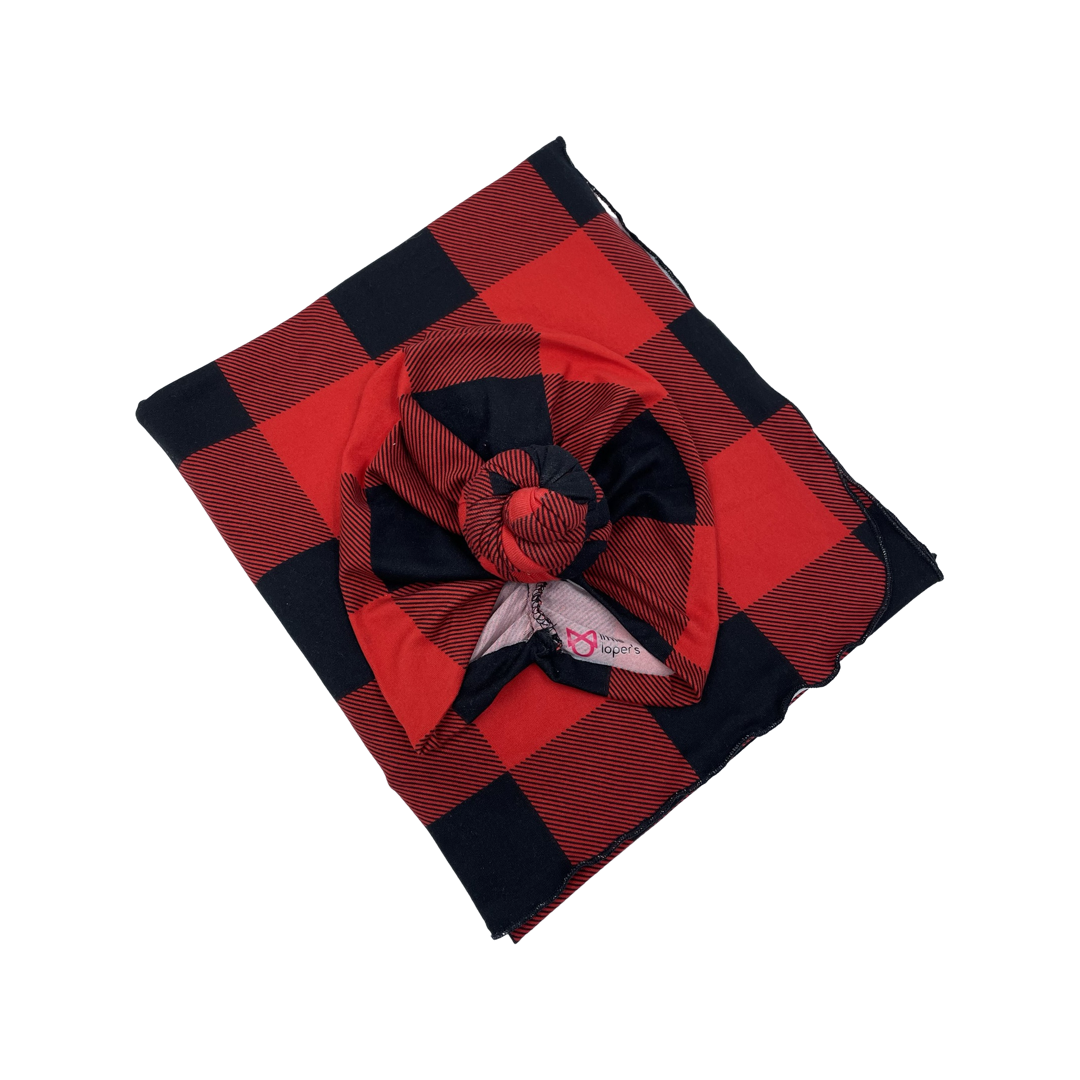 Buffalo Plaid Swaddle Blanket Set