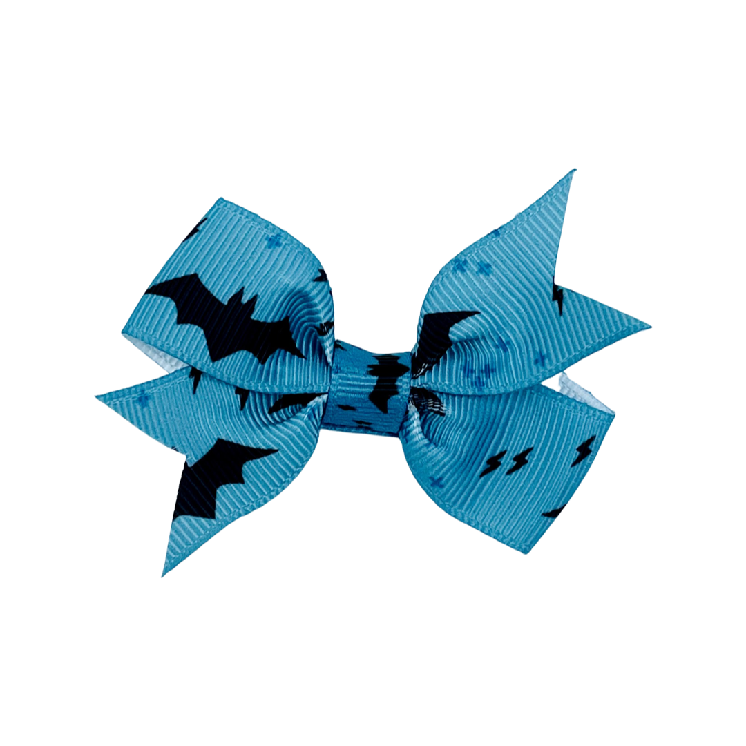 BLACK NYLON HALLOWEEN RIBBON BOWS 2 INCH