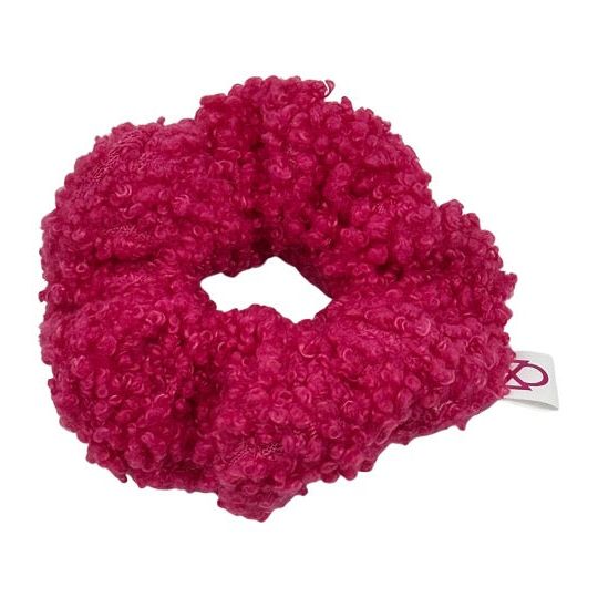 Hot Pink Sherpa Scrunchie