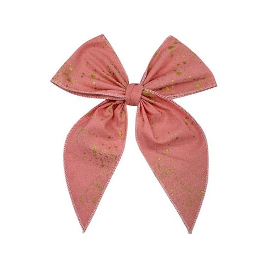 Swanky Bow - Pink Gold Splatter