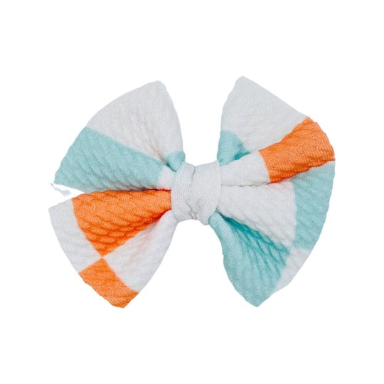 Checkered Mint & Orange Butterfly and Dainty